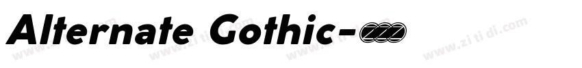 Alternate Gothic字体转换
